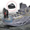 Men Women Steel Toe Safety Shoes Rotating Push Button Puncture Proof Work Sneakers Breathable Anti-smash Anti-stab Construction Security Shoes
