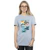 DC Comics Womens/Ladies Aquaman Character Tiles Cotton Boyfriend T-Shirt