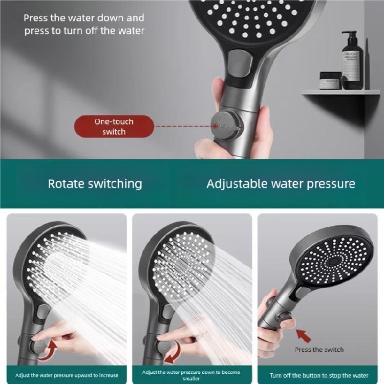 Large Handheld Shower Head Filtered Water Technologys 3 Sprays Pattern Durability Bathroom Upgraded