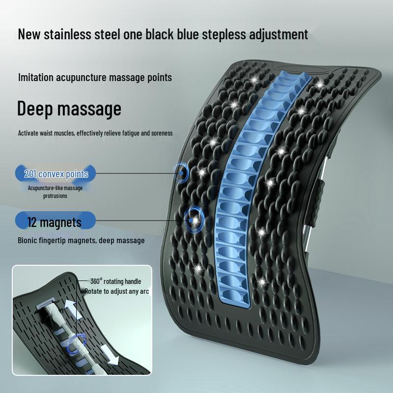 Cross-border Lumbar Support: Waist & Spine Corrector with Back Massage & Traction Fitness Equipment.
