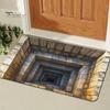Living Room Floor Mat 3D Optical Illusion Non-Slip Vision Rug Realistic Carpet Polyester for Bedroom Bathroom Hallway Easy Care Decorative