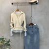 C S In The Room waiSt Tie Collar V neCk Long SleeVe Knit Cardigan 5 ColorS