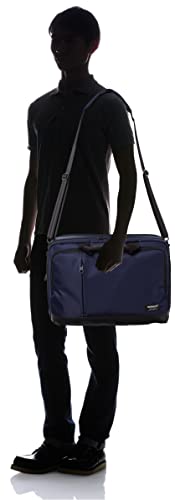 Bermas BIAS LITE Business Bag, 2-Layer Briefcase, 40cm X 15 Inches, Carry-On, Shoulder Strap Included, Navy