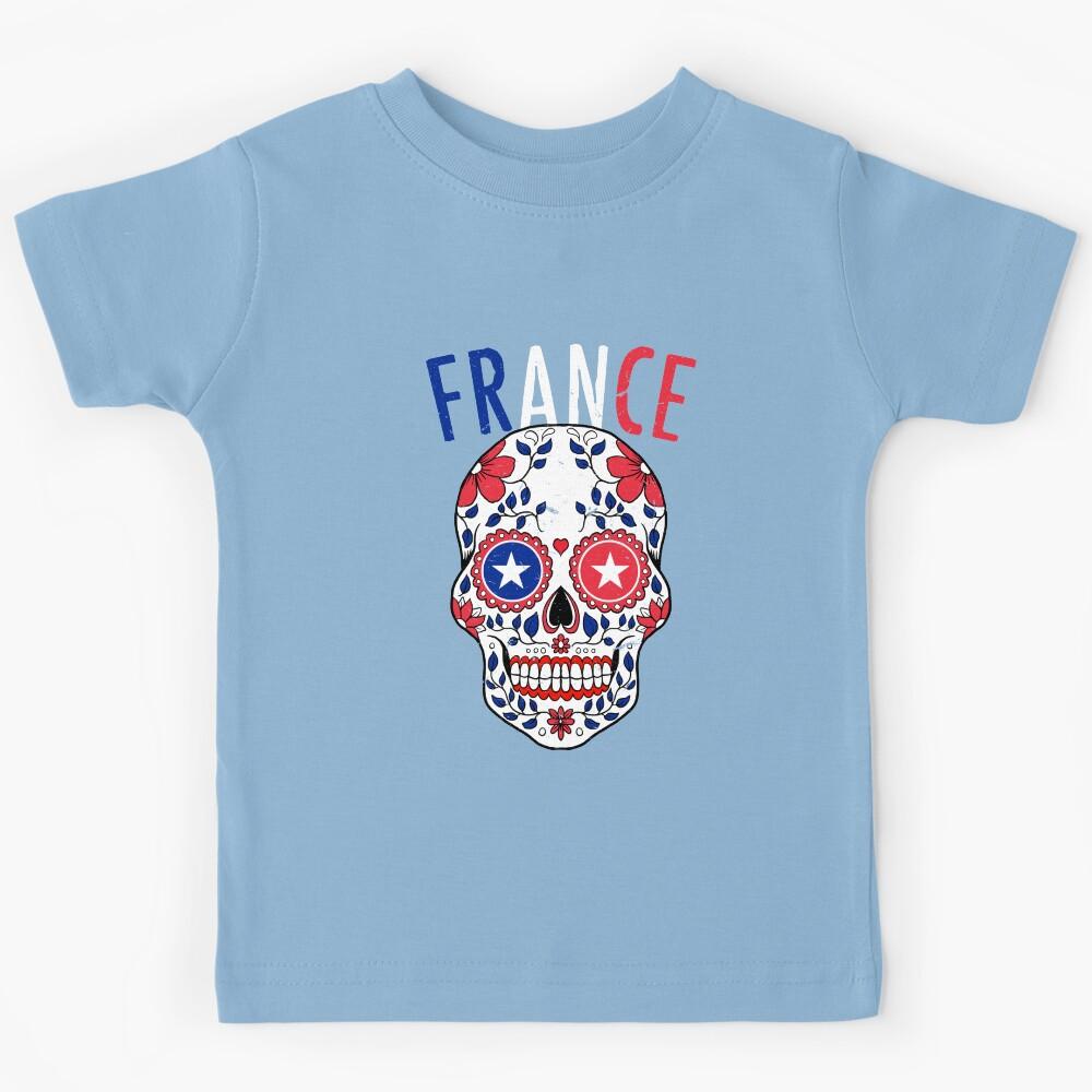 France Calavera World Soccer Cup 2018 Russia France Team Jersey Kids T-Shirt 100