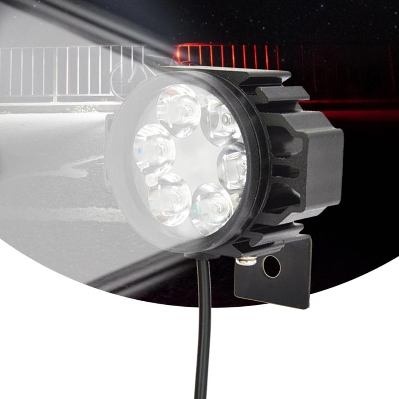 2 In 1 Electric Scooter Front Light Lamp with Horn 36V-48V Electric Bike Headlight Aluminum Shell Waterproof Head Lamp