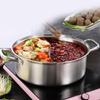 Chinesischer Hot Pot 304 Edelstahl Induktionskochfeld Gasherd Kompatibel Küchengeschirr Suppentopf Zweigeteilt