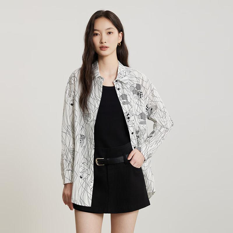 

Gejin Women s Fashion Print Long Sleeve Shirt L