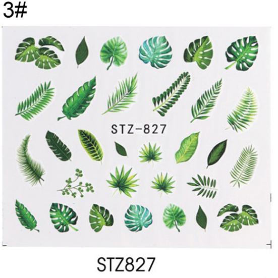

3D DIY Leaf Rose Flower Animals Adhesive Nail Art Stickers Decal Manicure Decor