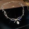 Collana di Perle Fatata Stile Coreano - Catena Clavicola Elegante e di Tendenza per Donna