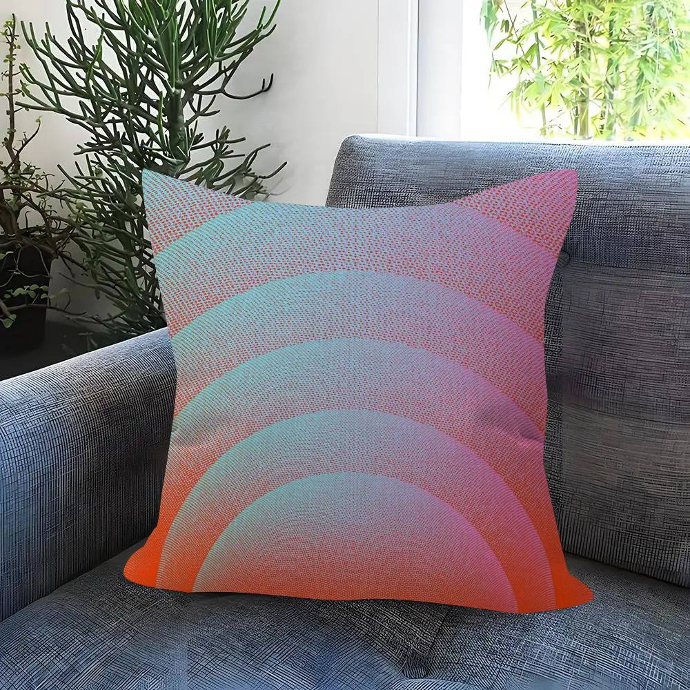 Gradient Halo Vintage   Cushion Cover Car Throw Pillow Case For Sofa Car Christmas Gift 40x40cm 45x45cm