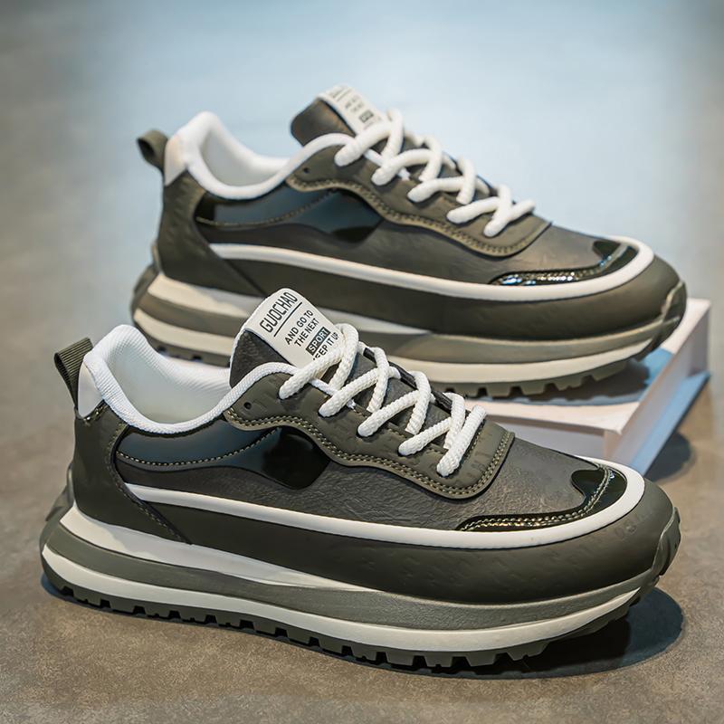 2025 spring new casual teen low-top dad shoes trend thick-soled heightening shoes sports casual shoes men