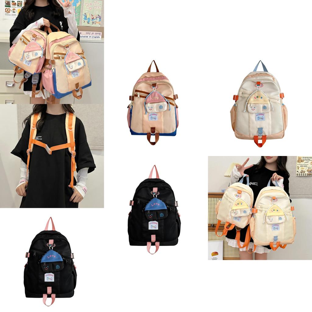 Trendy Pink And Beige Casual Large Backpack For Kids And Adults With Stylish Comfort