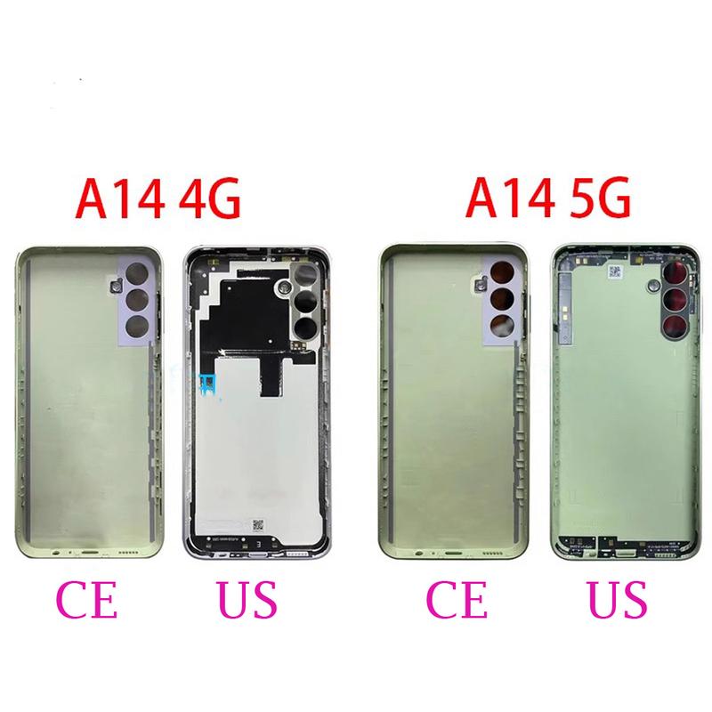 10PCS Back Glass Battery Cover Panel Replacement For Samsung Galaxy A14 4G 5G A145 Housing Chassis Core Rear Body Door