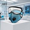 Safety Face Mask Cycling with Eye Shield, Breathing Valve, Lightweight Shield Protection Windproof Dust-proof Adjustable Goggle Protective All-weather