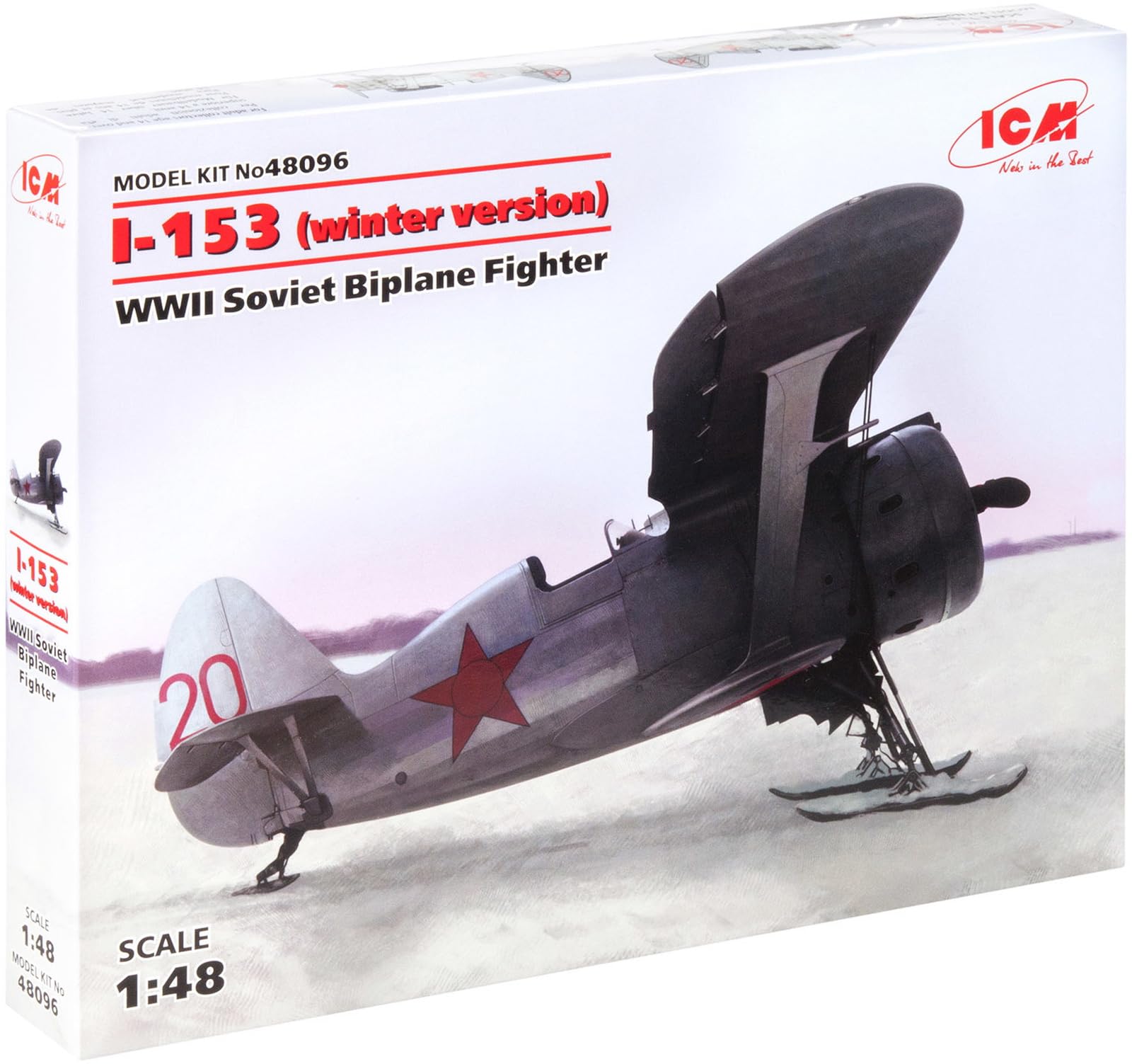 

ICM Polikarpov Chaika Winter Version Plastic Model 1/48 I-153