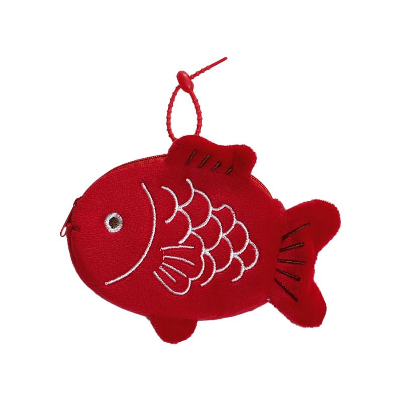 Cute Koi Fish Plush Coin Purse Pendant Cartoon Fish Shaped Zipper Wallet For Storing Coins And Earbuds Storage Bag Gifts