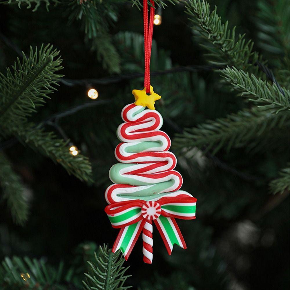 Cartoon Lollipop Xmas Decor Handmade Candy Cane Hanging Decorations Holiday Decor