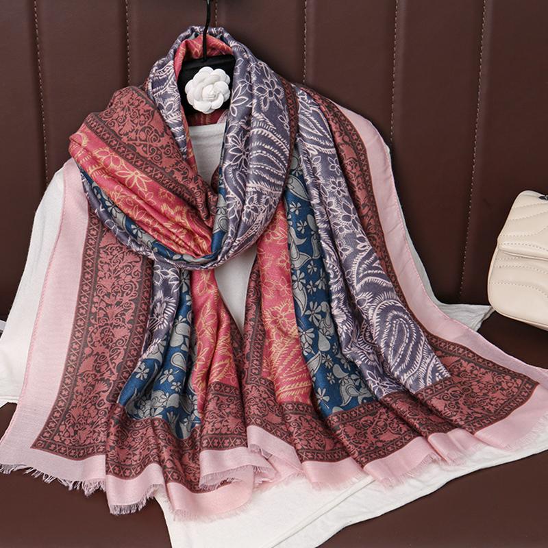

Пашмина из хлопка с узором пейсли, женский шарф, теплая зимняя шаль, осенний дизайн, принт, женский фуляр, пляжные столы, роскошный шарф
