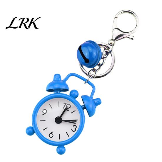 Alarm Clock Key Ring Keychain Pendant with Built-In Micro Clock, Holder for Commuters Students And Travelers, Sturdy Iron Design Portable Timekeeping