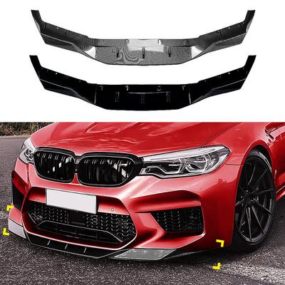 For 2018-2020 BMW 5 Series M5 F90 3pcs/Set Car Front Bumper Lip Chin Spoiler Carbon Black Bodykit Exterior Tuning Accessories