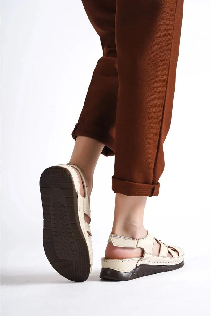 Bequeme Damensandalen aus echtem Leder