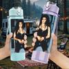 1PC Black Female Portrait A C 750ml Sports Water Bottle Leakproof Straw Lid Outdoor Office Home