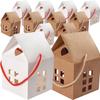 20pcs Candy Cookie Gift Boxes House-Shaped Paper Packaging Containers For Wedding Party Favor Chocolate Snacks Storage Treat
