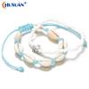 [Q]Women's Double Bohemian Heart Anklet Love Personality Simple Layered Summer Beach Foot Ankle Bracelet Leg Chain
