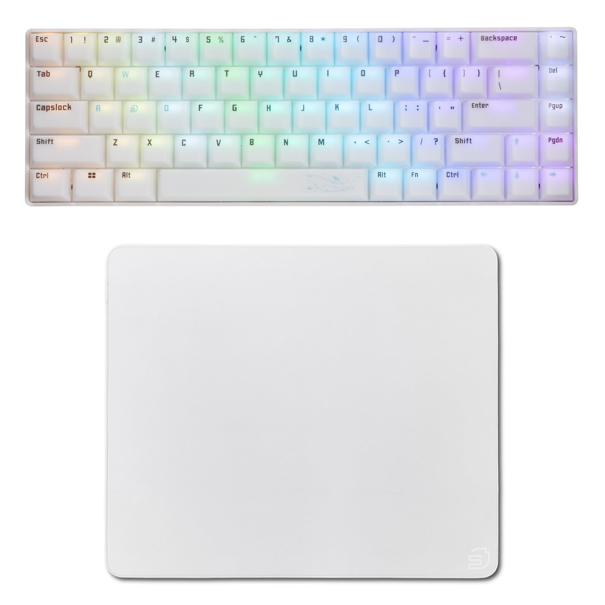 

STORIA Gaming Device Set Gaming Keyboard Mercury 65 Gaming Mouse Pad Pride White XL White Transparent Keycap White Device Rapid Trigger Magnetic білий