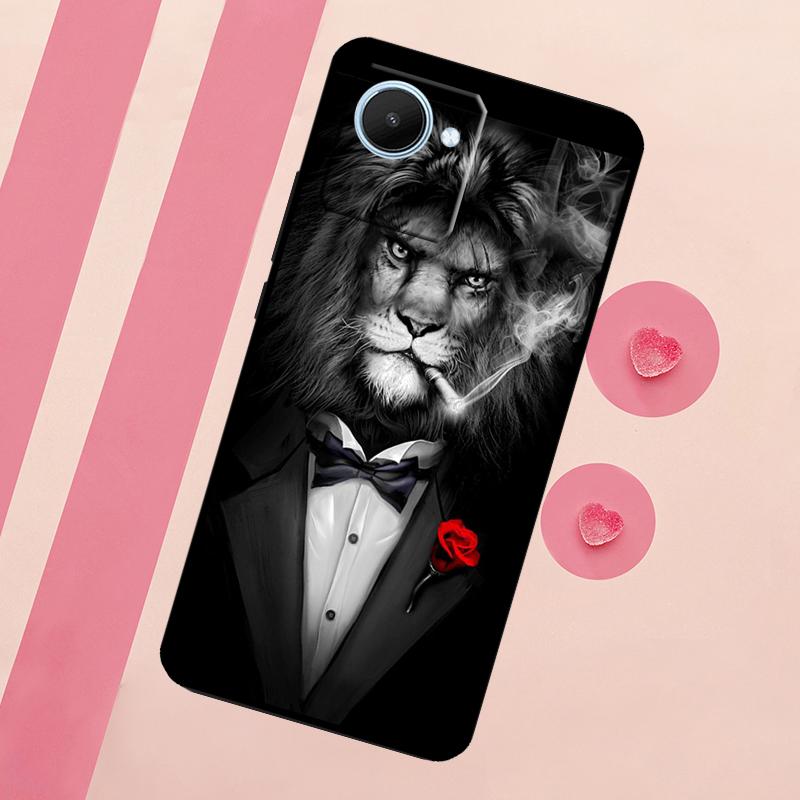 Man Suit Shirt Tie For Realme C67 C75 C63 C61 C71 C55 C51 C65 C53 10 11 12 13 14 15 Pro Plus GT6 GT7 Pro Case