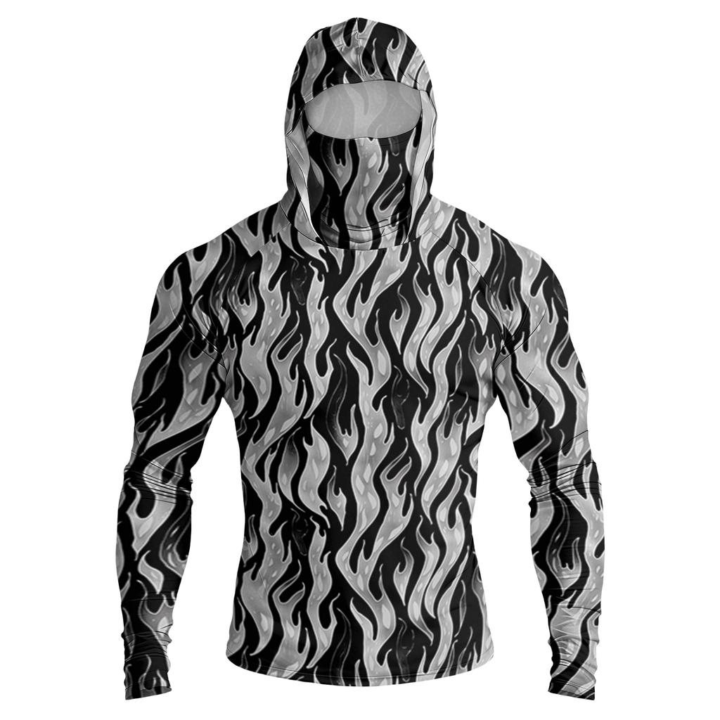 Men's Casual Drop-Shoulder Hooded Long-Sleeve  Shirt