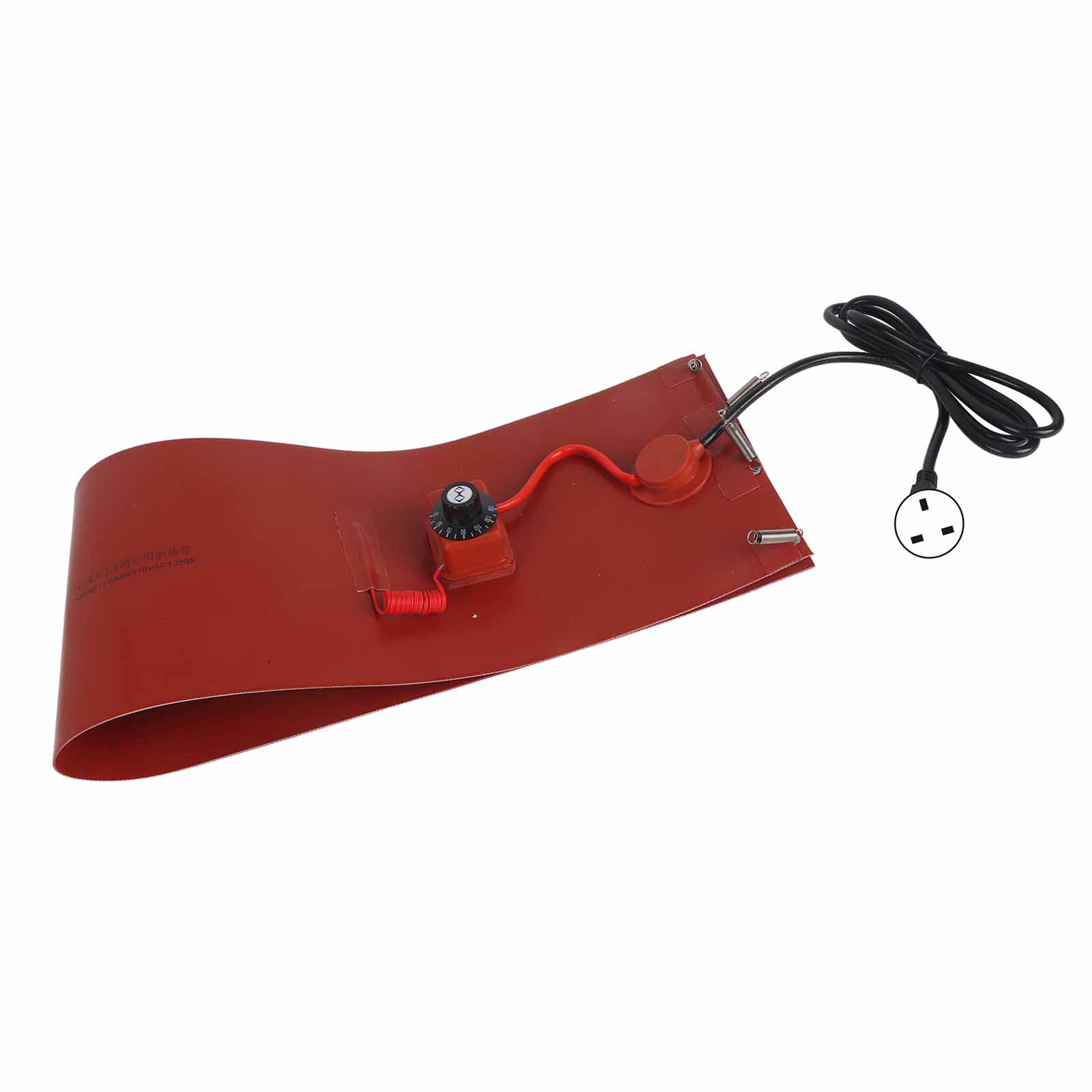 60L Oil Drum Silicone Heating Belt Metal Drum Electric Heater Pad with Thermostat 1200W UK Plug 220V Silica gel