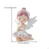 Ballerina Statue with Feathered Appendages Decorative Winged Ornament Freestanding Ballet