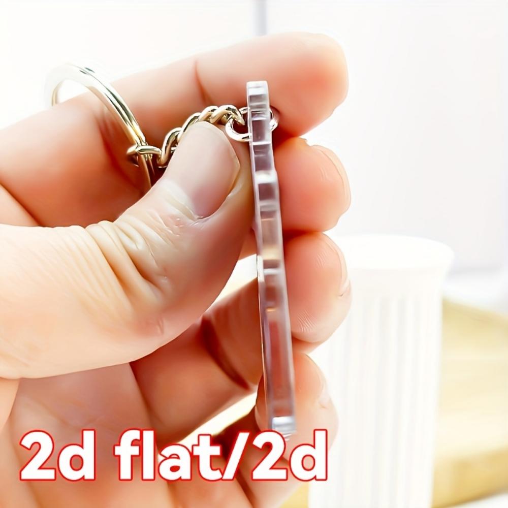 2d flat acrylic keychain pendant, Christmas decorative chain, flat decorative pendant pendant  red panda family photo pendant acrylic keychain pendant