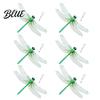 Dragonfly Garden Art Accessory 3D Simulation Outdoor Fake with Keychain Artificial Decoration Insect Model for Yard Courtyard Patio Flower Beds