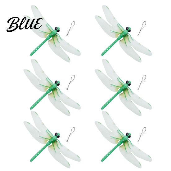 Dragonfly Garden Art Accessory 3D Simulation Outdoor Fake with Keychain Artificial Decoration Insect Model for Yard Courtyard Patio Flower Beds