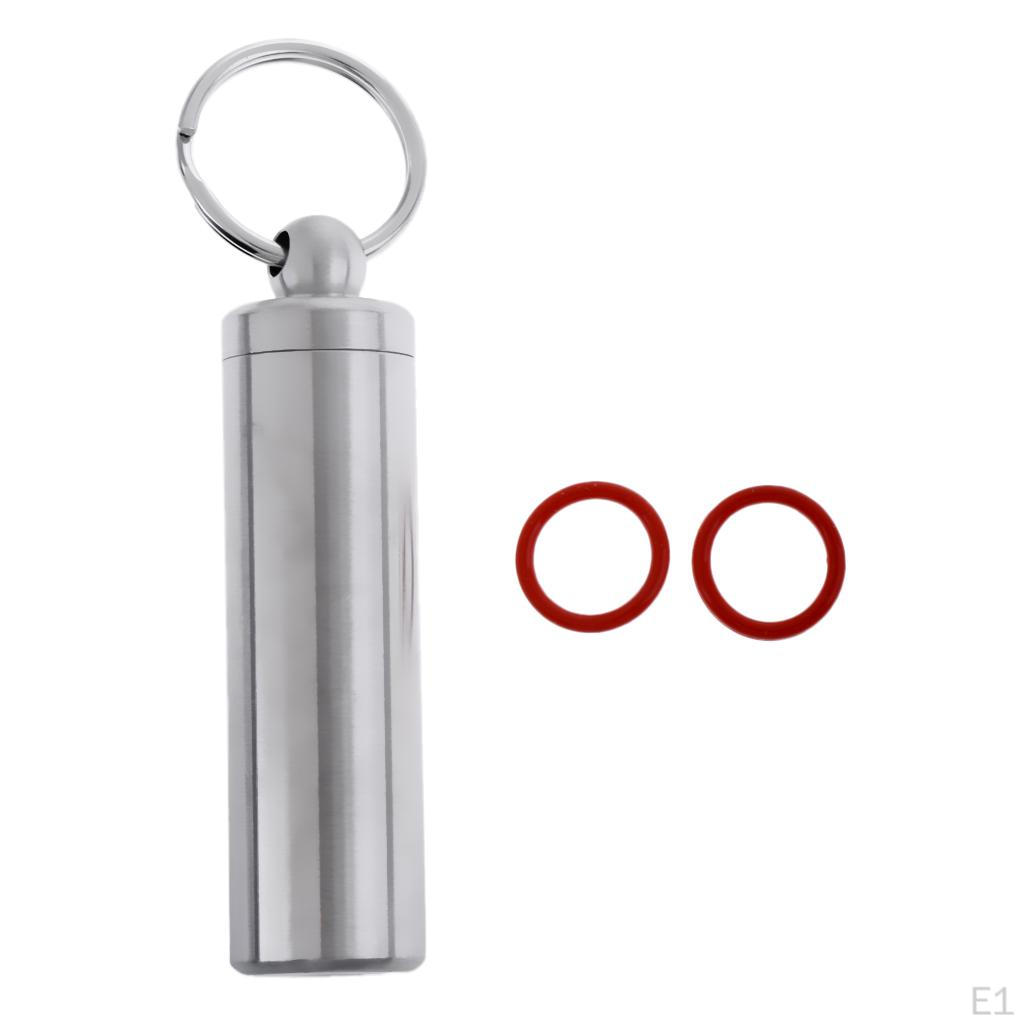 Outdoor Survival Waterproof Bottle Container,56mm Stainless Storage Box Case Camping