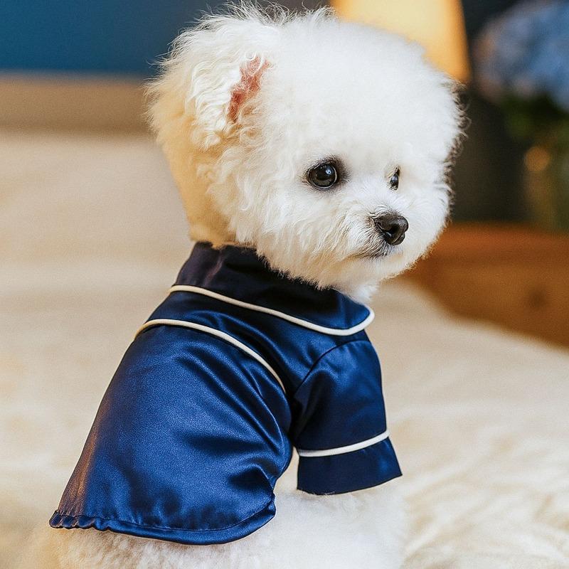 Silk pet pajamas are comfortable and skin-friendly, universal home clothing for cats and dogs