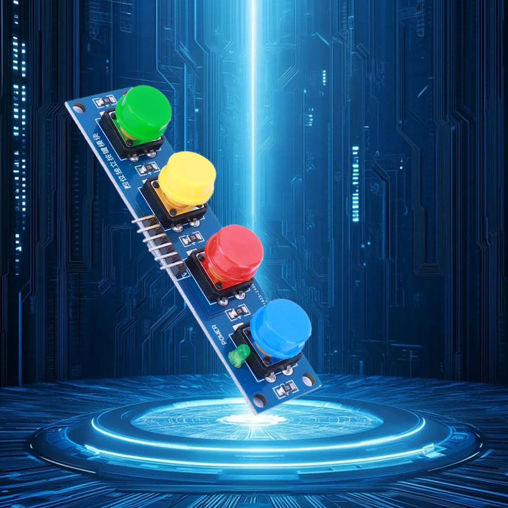 4 Independent Buttons Touch Button Module with Hat & LED Indicator High Level Output for Arduino Or Raspberry Pi