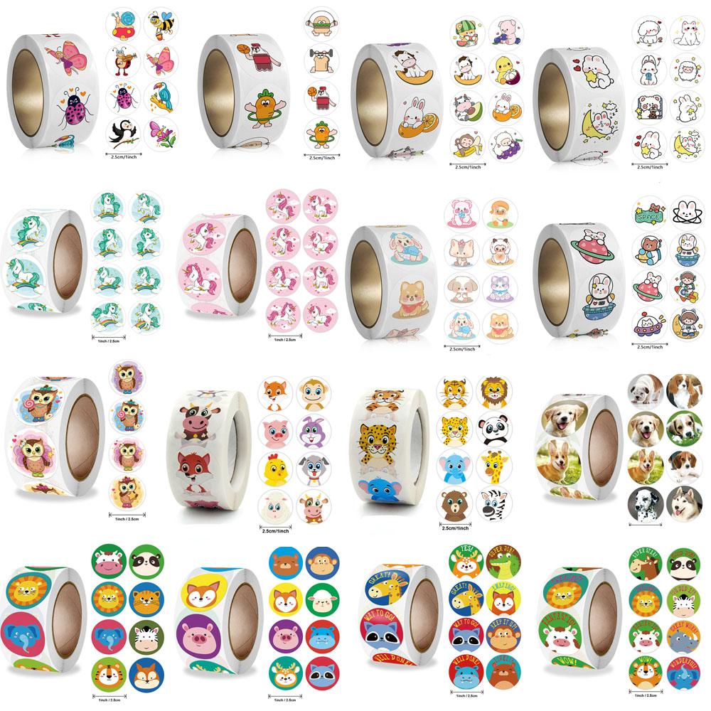 Wholesale New Kids' Motivational Stickers Cute Animal Reward Sticker Friendly Campus Office Classification Self-Adhesive Labe