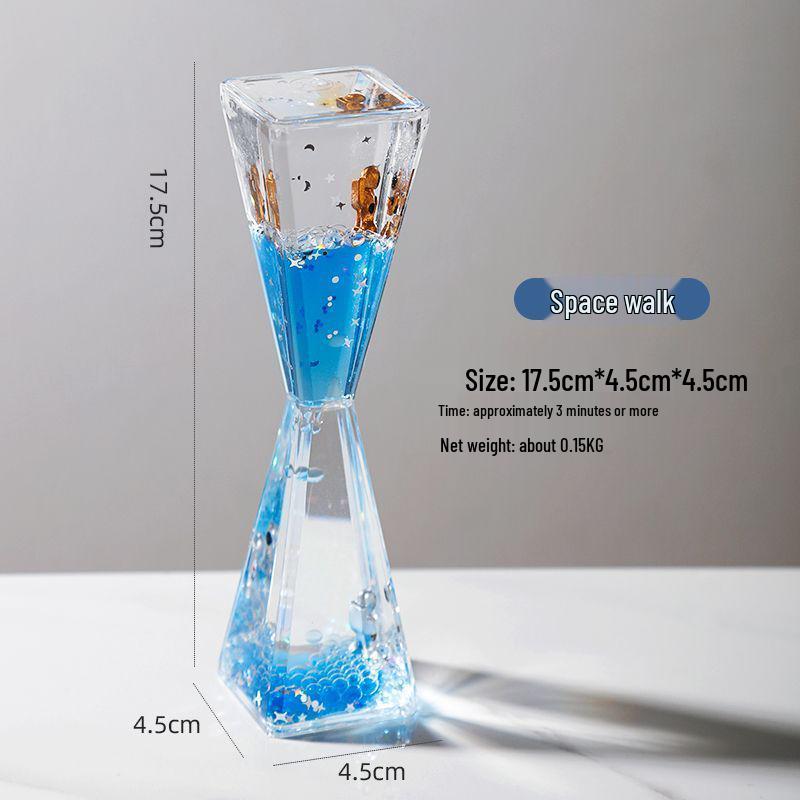 Astronaut Hourglass Oil Drop Quicksand Desk Ornament - Creative High-End Office Decoration