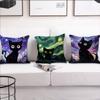 Cartoon Abstrakter Sternenhimmel und Schwarze Kissenhülle Kissenbezug Dekoration Zimmer Haus Sofa Wohnzimmer Büro Auto Nordische Schlichtheit