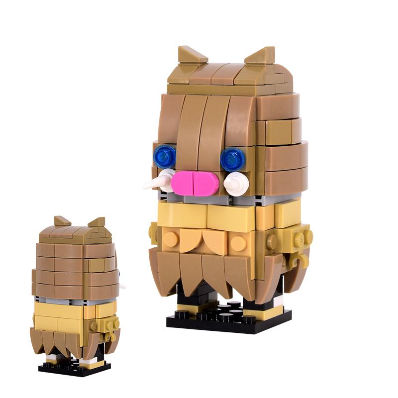 MOC Sady kostek Kreslený film BrickHeadsed Model DIY Akční figurky Stavebnice scény Hračky pro děti Pro děti Dárek
