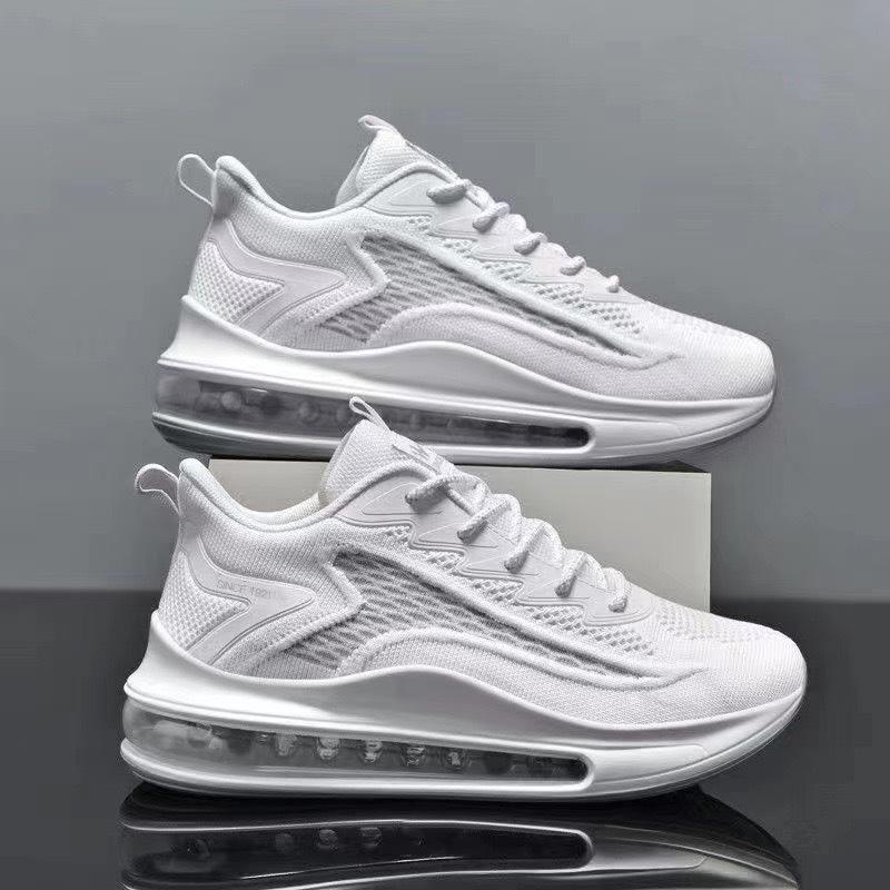 Spring 2025 New Men's Shoes Fly-woven Mesh Breathable Sports Shoes Casual Shoes Air Cushion Shock Absorption and Height Increase Running Shoes