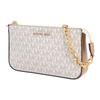 Michael Kors Shoulder Bag Retro Casual Commuting Travel Classic Letter Logo Old Flower Printed Chain Leather Mahjong Hand Small Size Women's Vanilla