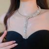 Elegante Collana Choker con Nappa di Diamanti Light Luxury per Donna