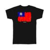 Gift T-Shirt : Taiwan Flag Asia Travel Expat Country Watercolor