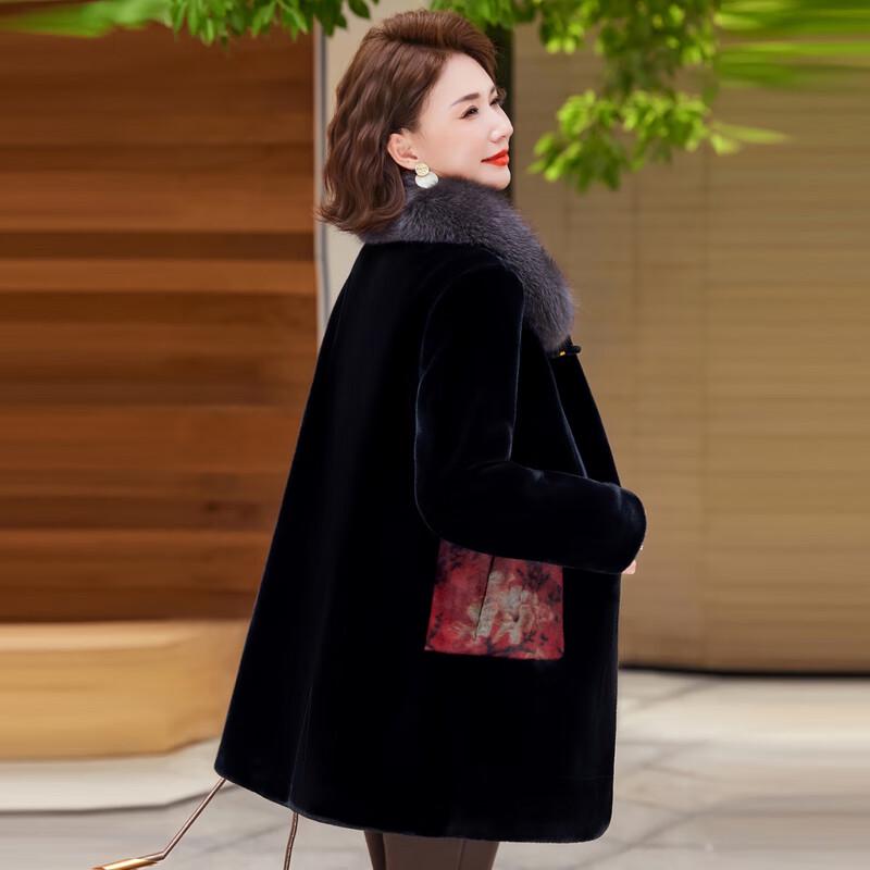 Women's Mid-Length Faux Fur Winter Coat
