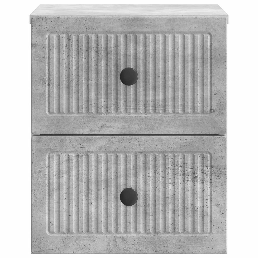 Wall Mounted Nightstand Concrete Grey 33 x 34.5 x 40 cm
