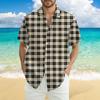 Men's Fashion Casual Loose Hawaiian Print Short-sleeved Shirt